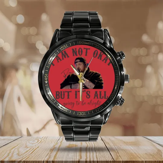 Discover I'm not okay- Jellyroll- Unisex Heavy Cotton Calendar Steel Band Watch