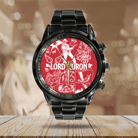Discover Lord Huron Doodle Art Calendar Steel Band Watch, Vintage Lord Huron Merch Calendar Steel Band Watch