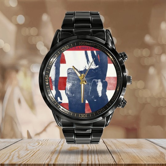 Discover Vintage Bruce Springsteen Calendar Steel Band Watch, Bruce Springsteen Calendar Steel Band Watch