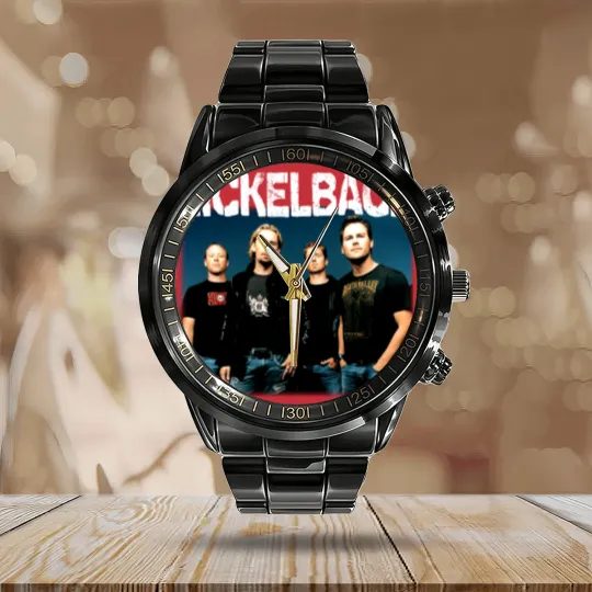 Discover Nickelback Calendar Steel Band Watch, Nickelback Fan Gift, Rollin New Album, Brandon Kroeger