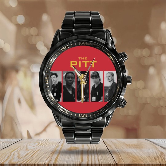 Discover The PITT Calendar Steel Band Watch, Tv Series, The Pitt Tv Show, Noah Wyle Calendar Steel Band Watch, Dr. Robbie Calendar Steel Band Watch