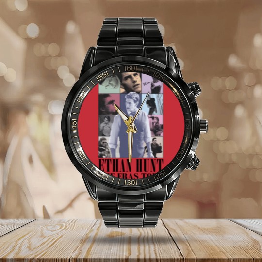 Discover Tom Cruise Ethan Hunt The Erass Tourr Unisex Calendar Steel Band Watch