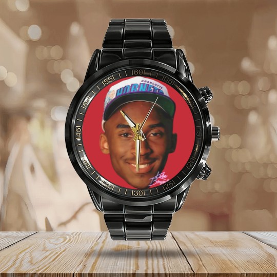 Discover Kobe Bryant Charlotte Hornets Draft Day Calendar Steel Band Watch Calendar Steel Band Watch