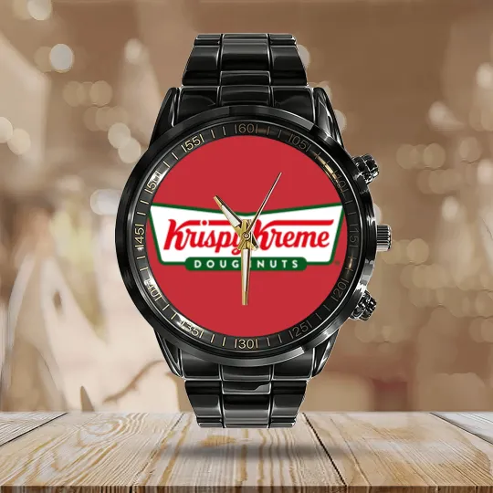 Discover krispy-kreme fast food Calendar Steel Band Watch