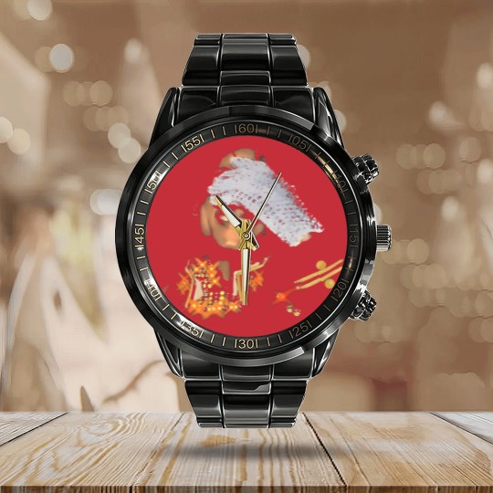 Discover Michael Jackson "On Face" Calendar Steel Band Watch , MJ Calendar Steel Band Watch , Graphic 90s Calendar Steel Band Watch