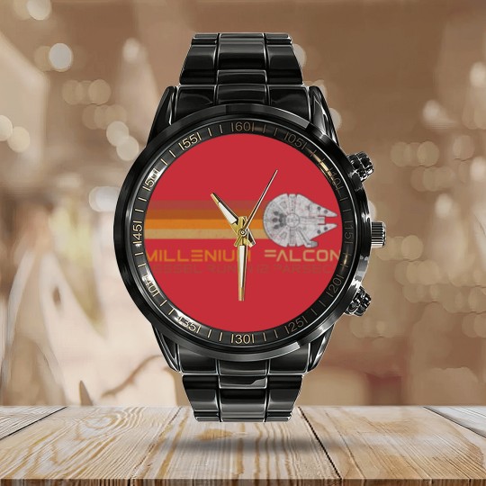 Discover 12 parsecs Calendar Steel Band Watch