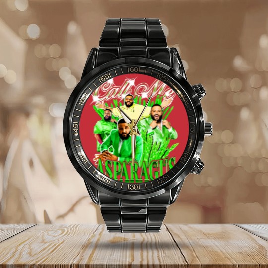 Discover Dj Khaled Call Me Asparagus Vintage Calendar Steel Band Watch