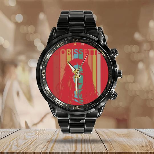 Discover 90S Vintage Alanis Morissette The Triple Moon Tour Calendar Steel Band Watch