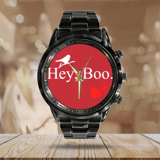 Discover Hey Boo Calendar Steel Band Watch