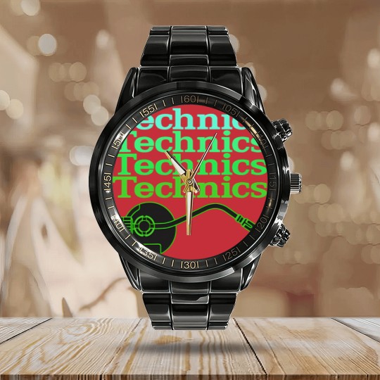 Discover Technics Turntable Calendar Steel Band Watch