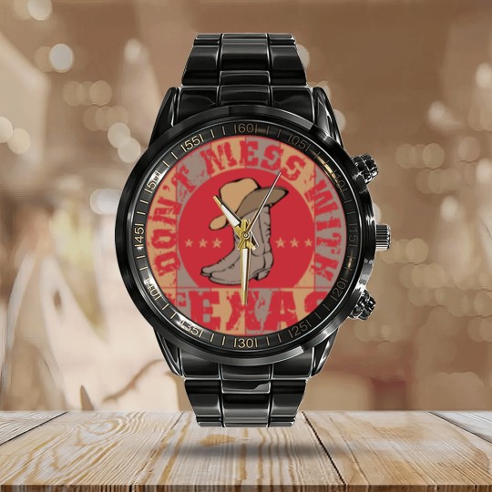 Discover Dont mess with Texas - Dont Mess With Texas - Calendar Steel Band Watch
