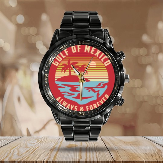 Discover Gulf Of Mexico Always And Forever Calendar Steel Band Watch