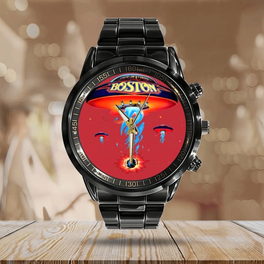 Discover Boston Band Calendar Steel Band Watch Spaceship Rock Band Calendar Steel Band Watch