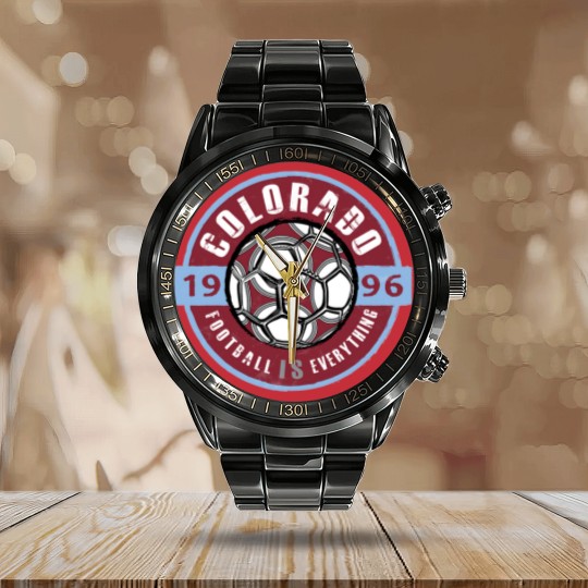 Discover Football Is Everything - Colorado Vintage - Colorado Rapids - Calendar Steel Band Watch
