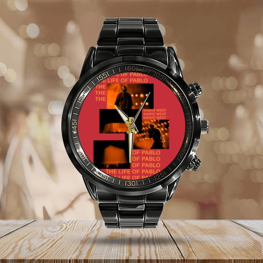 Discover The Life Of Pablo Inspired Album Cover Style Calendar Steel Band Watch