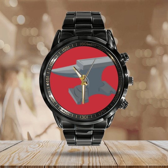 Discover Blacksmith Anvil Calendar Steel Band Watch