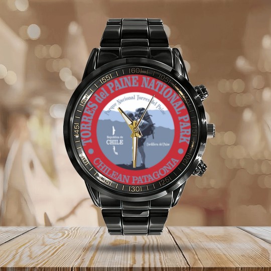 Discover Torres del Paine NP Calendar Steel Band Watch