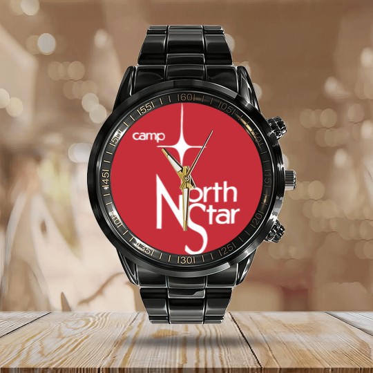 Discover Camp Northstar Calendar Steel Band Watch