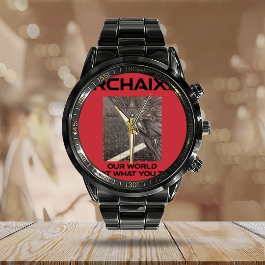 Discover Archaix - Our World Is Not What You Think Calendar Steel Band Watch