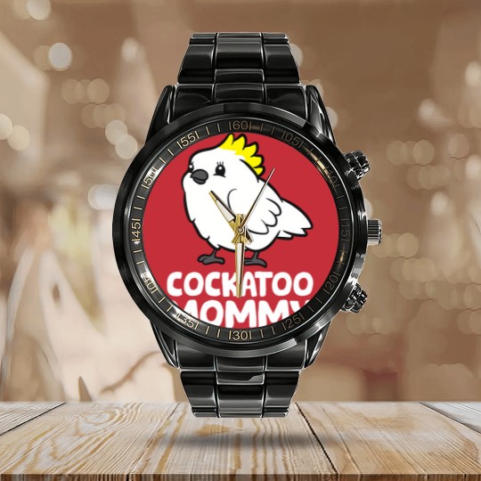 Discover Cockatoo Mommy Funny Cockatoo Calendar Steel Band Watch