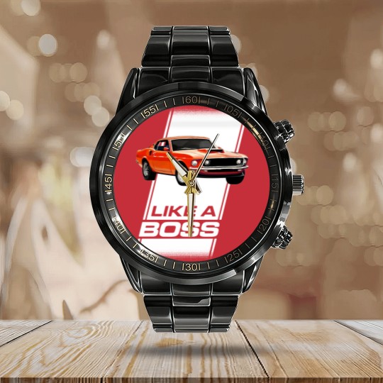 Discover 1969  boss 429   like a boss Calendar Steel Band Watch
