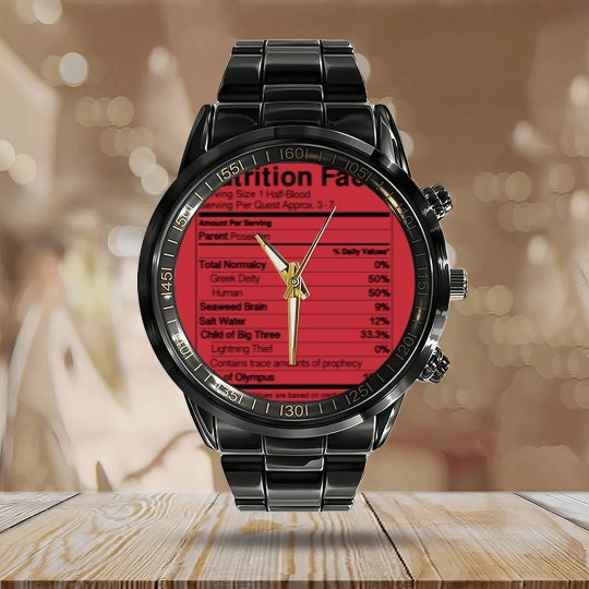 Discover Half-Blood Nutrition Guide (Percy) Classic Calendar Steel Band Watch Calendar Steel Band Watch