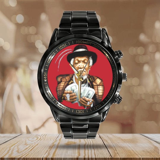 Discover son in sanford city funny and meme Calendar Steel Band Watch