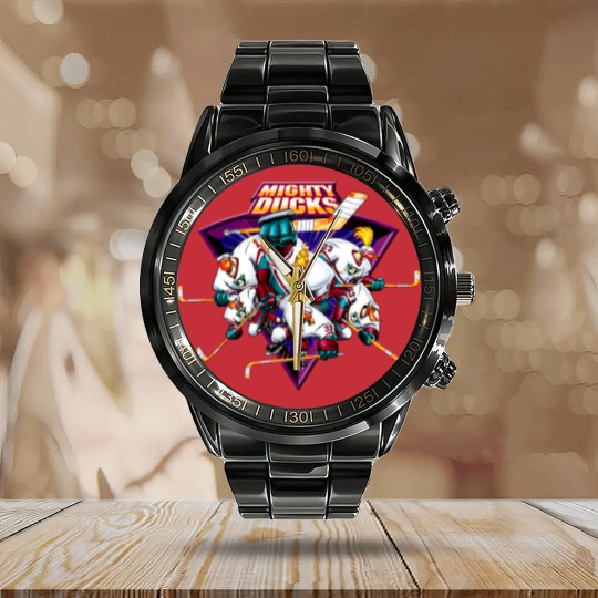 Discover Vintage Mighty Ducks Flashs Calendar Steel Band Watch