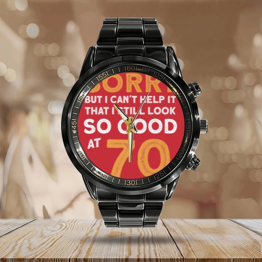 Discover Funny Birthday 70 Years Old Calendar Steel Band Watch