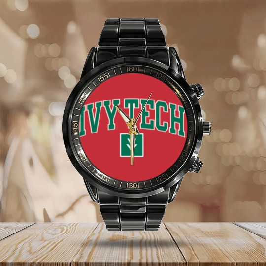 Discover ivy tech arch over gray officially licensed Calendar Steel Band Watch