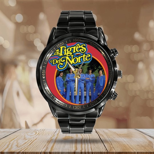 Discover Mexican Los Tigres Del Norte Calendar Steel Band Watch