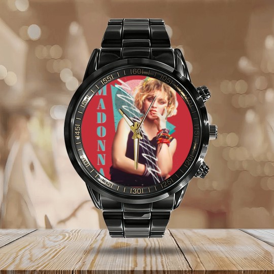 Discover Madonna Original 80s Vintage Style - Madonna - Calendar Steel Band Watch