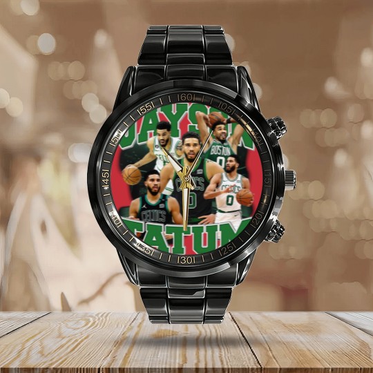Discover Jayson Tatum Basketball  Basketball Graphic Tees Calendar Steel Band Watch