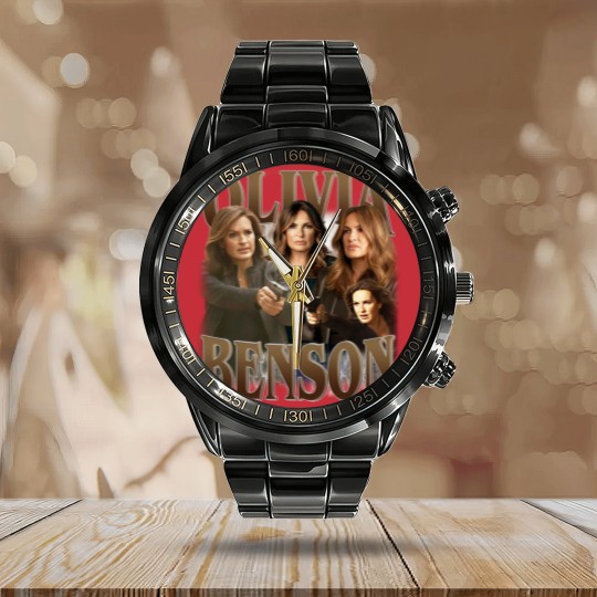 Discover Olivia Benson Law and Order Calendar Steel Band Watch, Retro Olivia Benson Calendar Steel Band Watch