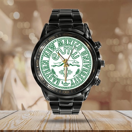 Discover Eastern New Mexico University style Calendar Steel Band Watch