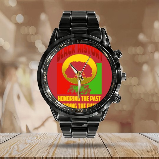 Discover Black History Calendar Steel Band Watch