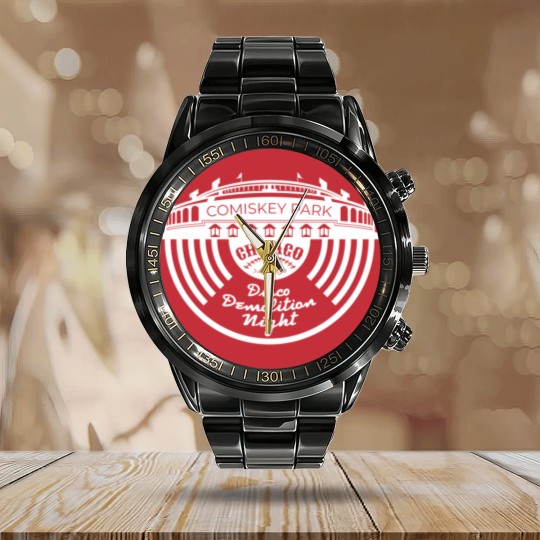 Discover old comiskey park vintage disco demolition night Calendar Steel Band Watch