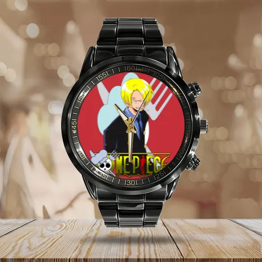 Discover one pieces SANJI complete design Calendar Steel Band Watch