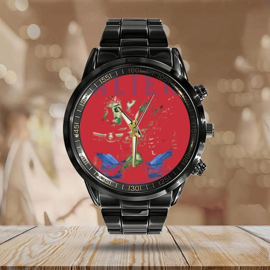 Discover Alien In Space No Once Can Hear You Scream 1979 Retro Sci-Fi Horror Unisex Classic Calendar Steel Band Watch