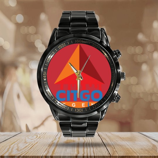 Discover CITGO legend Calendar Steel Band Watch