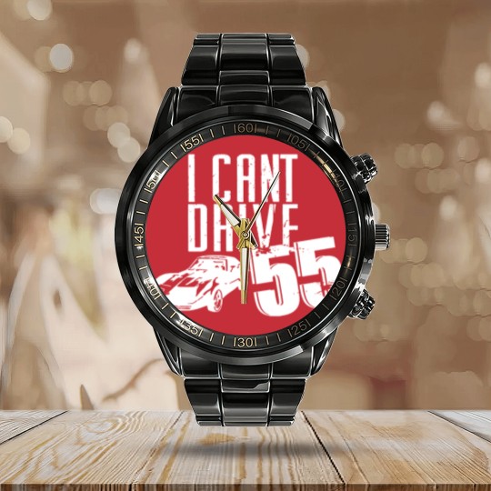 Discover I CAN'T DRIVE 55 Sammy Hagar the Red Rocker Eddie Calendar Steel Band Watch