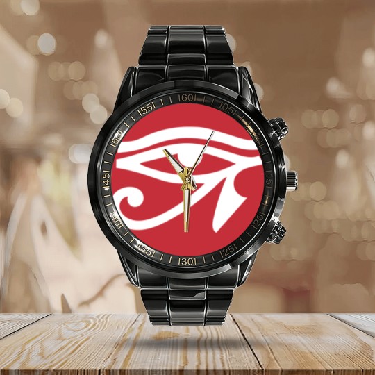 Discover Eye Ra Horus Black Calendar Steel Band Watch