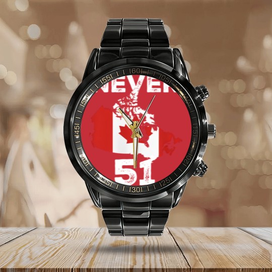 Discover NEVER 51 Calendar Steel Band Watch, Canadians Calendar Steel Band Watch Gift