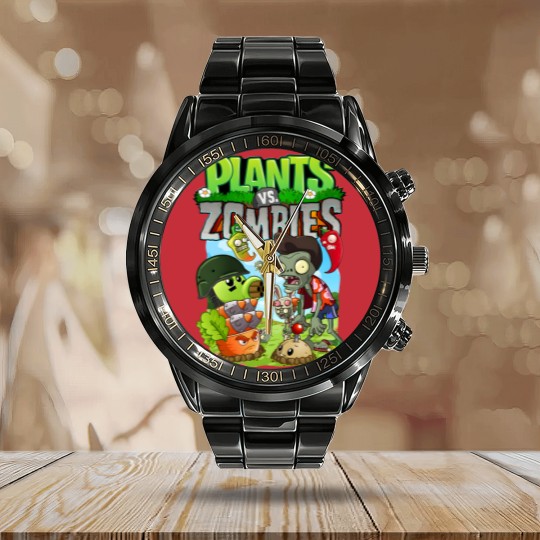 Discover Plants Vs Zombies Calendar Steel Band Watch