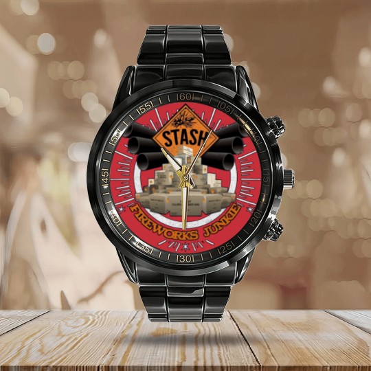 Discover Stash Fireworks Junkie - Fireworks - Calendar Steel Band Watch