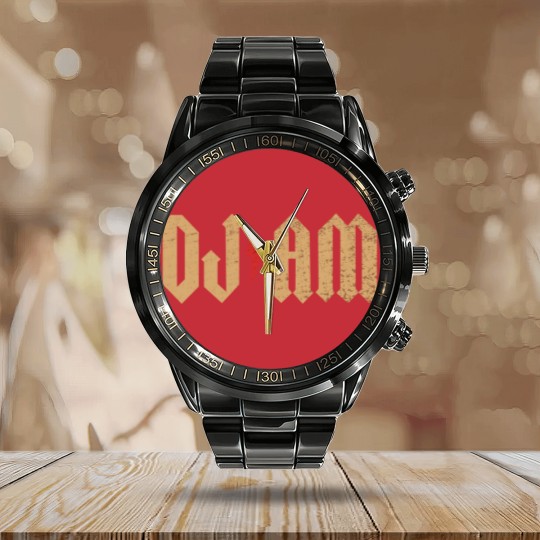 Discover DJ AM Calendar Steel Band Watch
