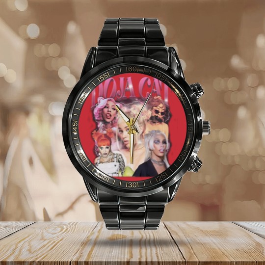 Discover Doja Cat Vintage 90s Calendar Steel Band Watch