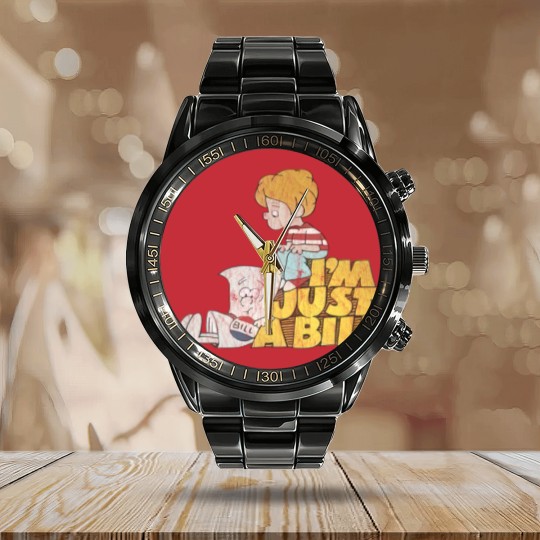 Discover I'm Just A Bill Aesthetic Calendar Steel Band Watch