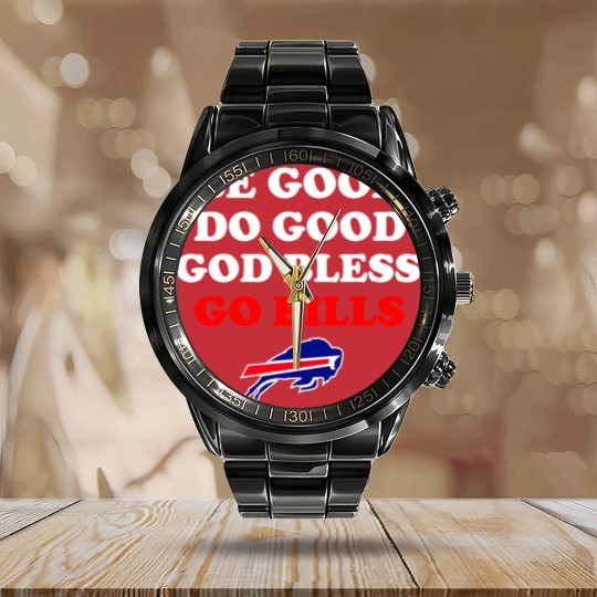 Discover Be Good Do Good God Bless Go Bills, Josh Allen Calendar Steel Band Watch
