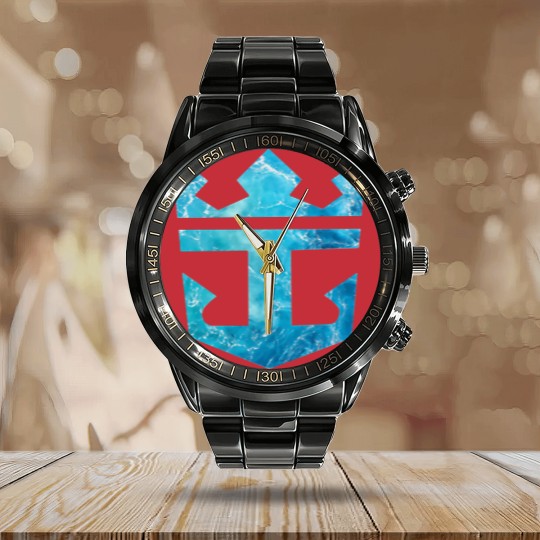Discover Royal Caribbean Graphic Calendar Steel Band Watch